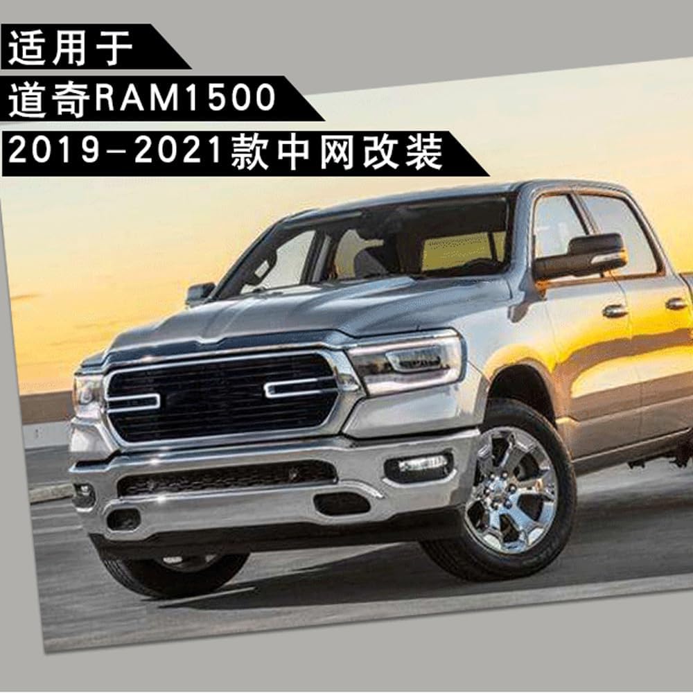 Car Upper Bumper Hood Mesh Grid for Dodge RAM1500 2019-2022