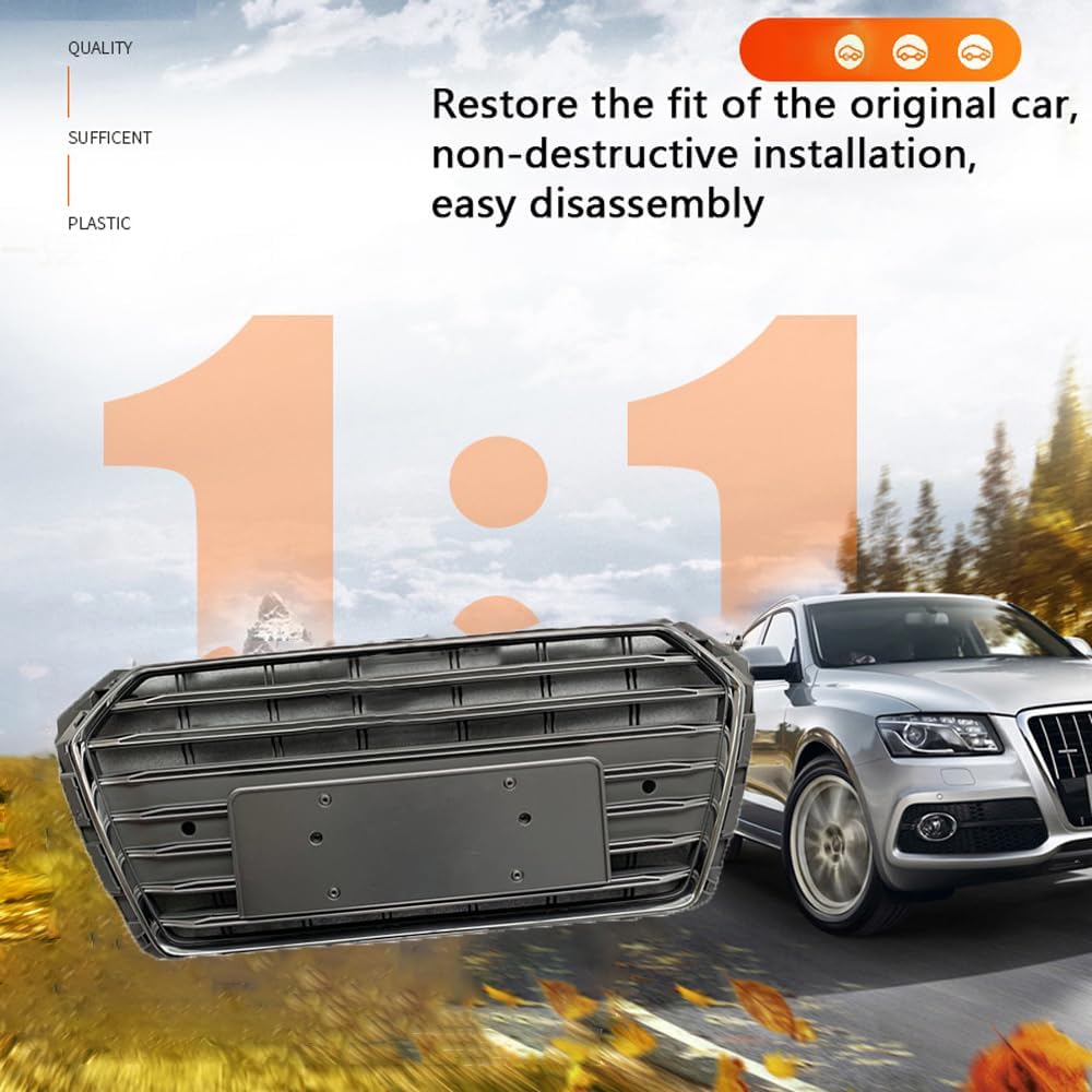Car Upper Bumper Hood Mesh Grid for Audi A4L S4 2017 2018 2019 B9 S4