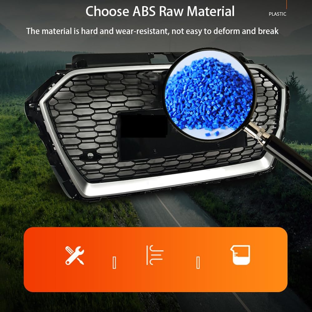 Car Upper Bumper Hood Mesh Grid for Audi A4L RS4 2008-2012 B8 A4L