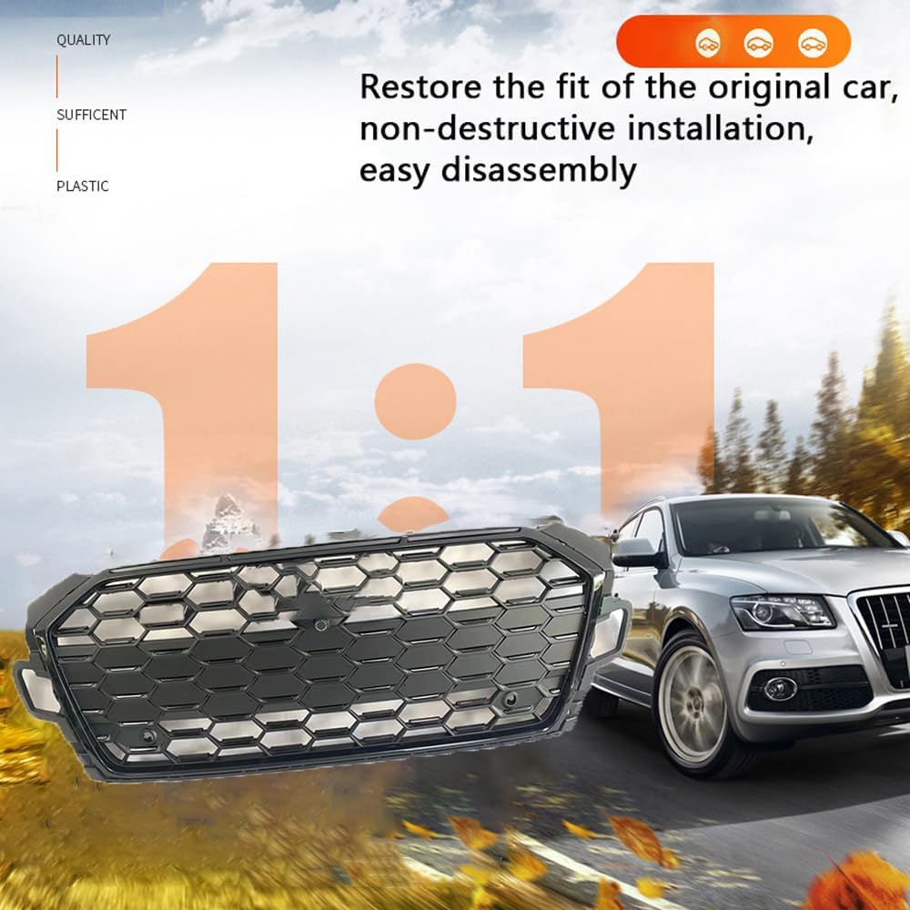 Car Upper Bumper Hood Mesh Grid for Audi A5 S5 2013-2021