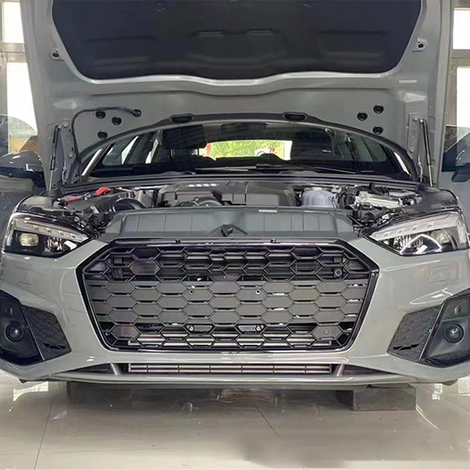 Car Upper Bumper Hood Mesh Grid for Audi A5 S5 2013-2021