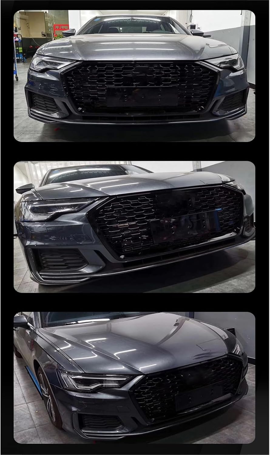 Car Upper Bumper Hood Mesh Grid for Audi A6L C8 RS6 2019-2023 A6