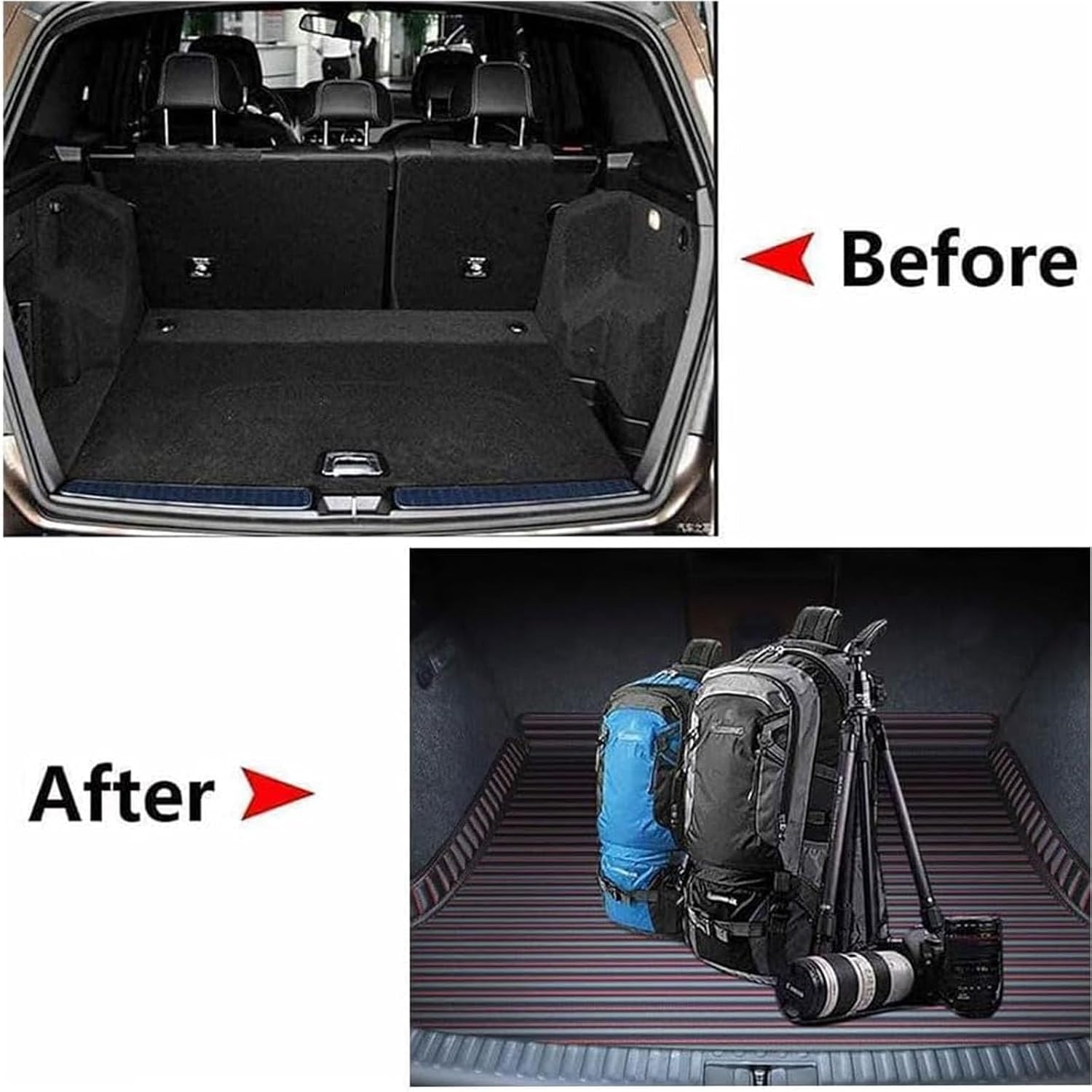 Custom horizontal stripe raised lip cargo liner for all Alfa Romeo models