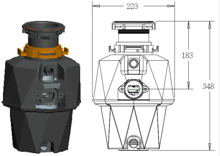 DC Motor Waste Disposer