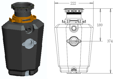 DC Motor Waste Disposer