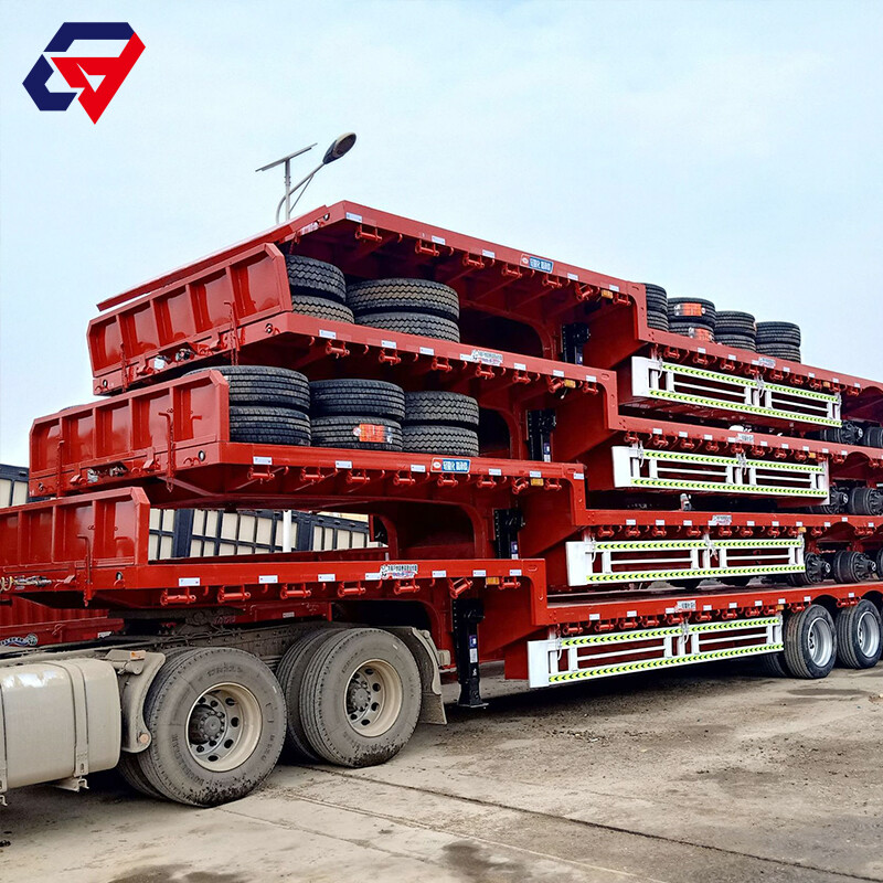 70 Ton 4 Essieux Plateforme Remorque