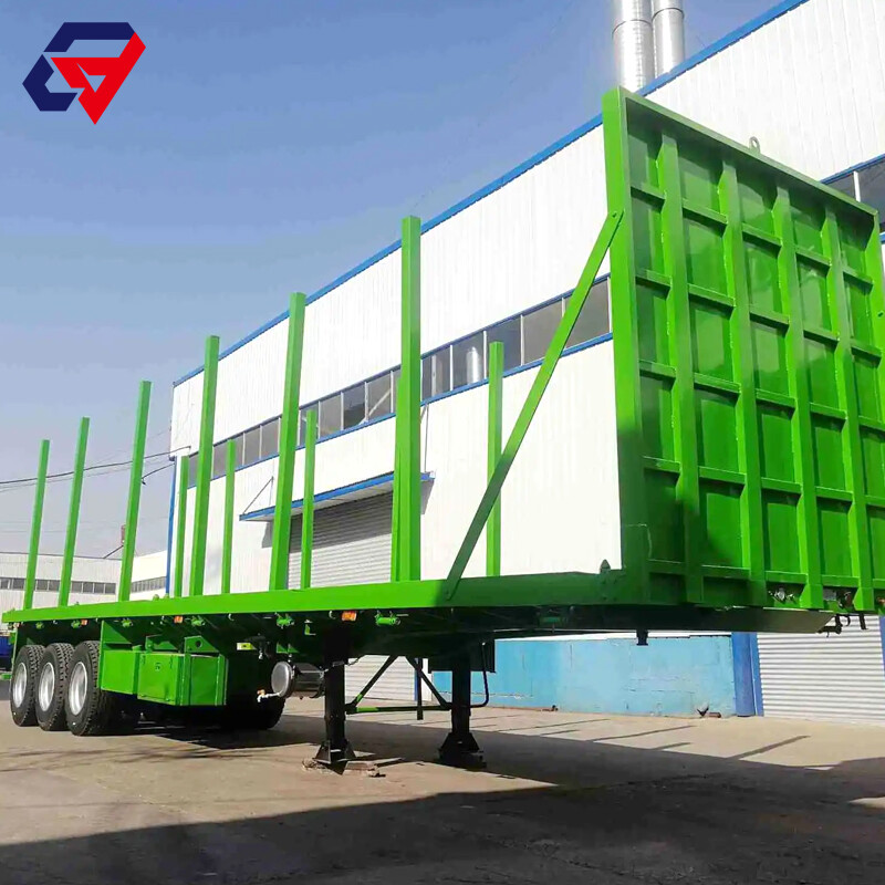 Semi-remorque pour transport de bois