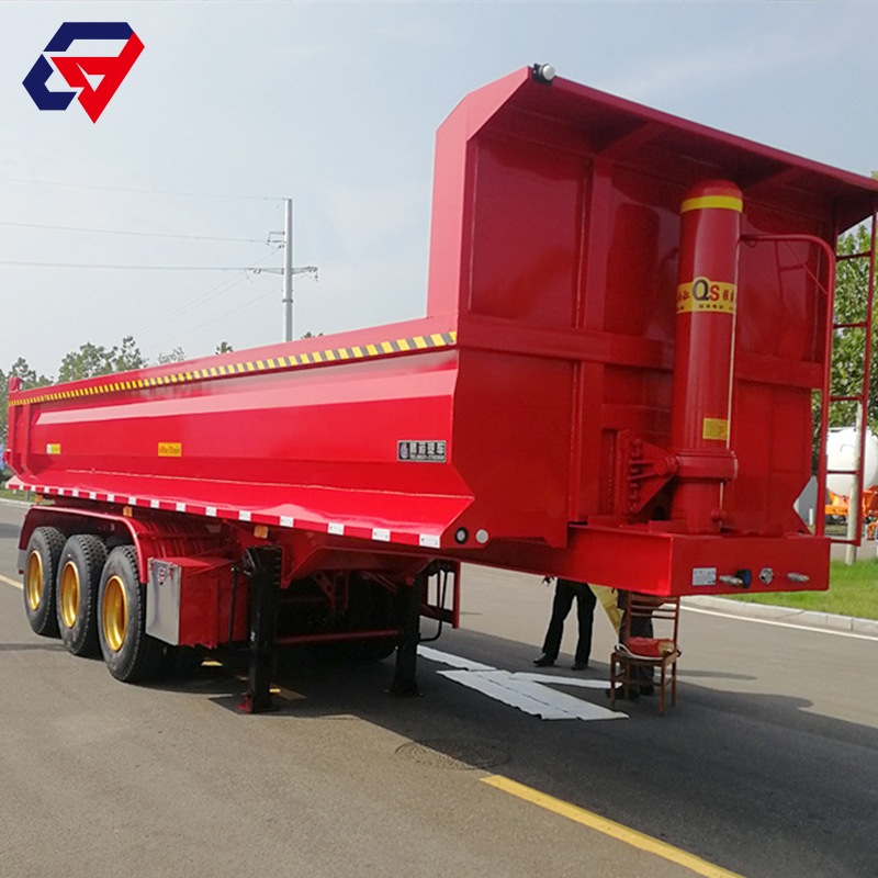Remorque à benne basculante à 6 essieux