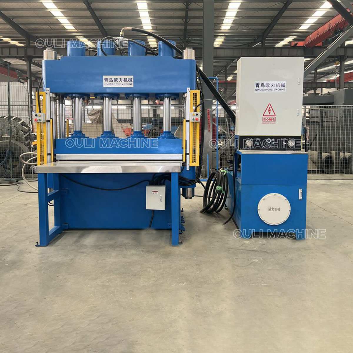 Column structure vulcanizing press machine
