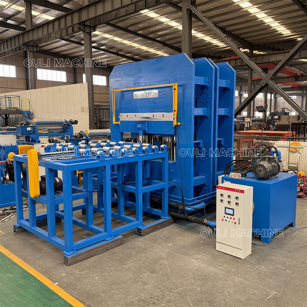 Frame structure vulcanizing press machine