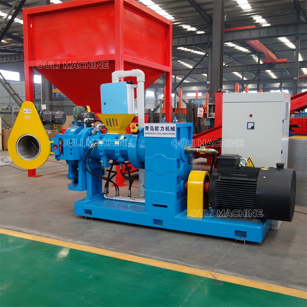 Rubber strainer machine