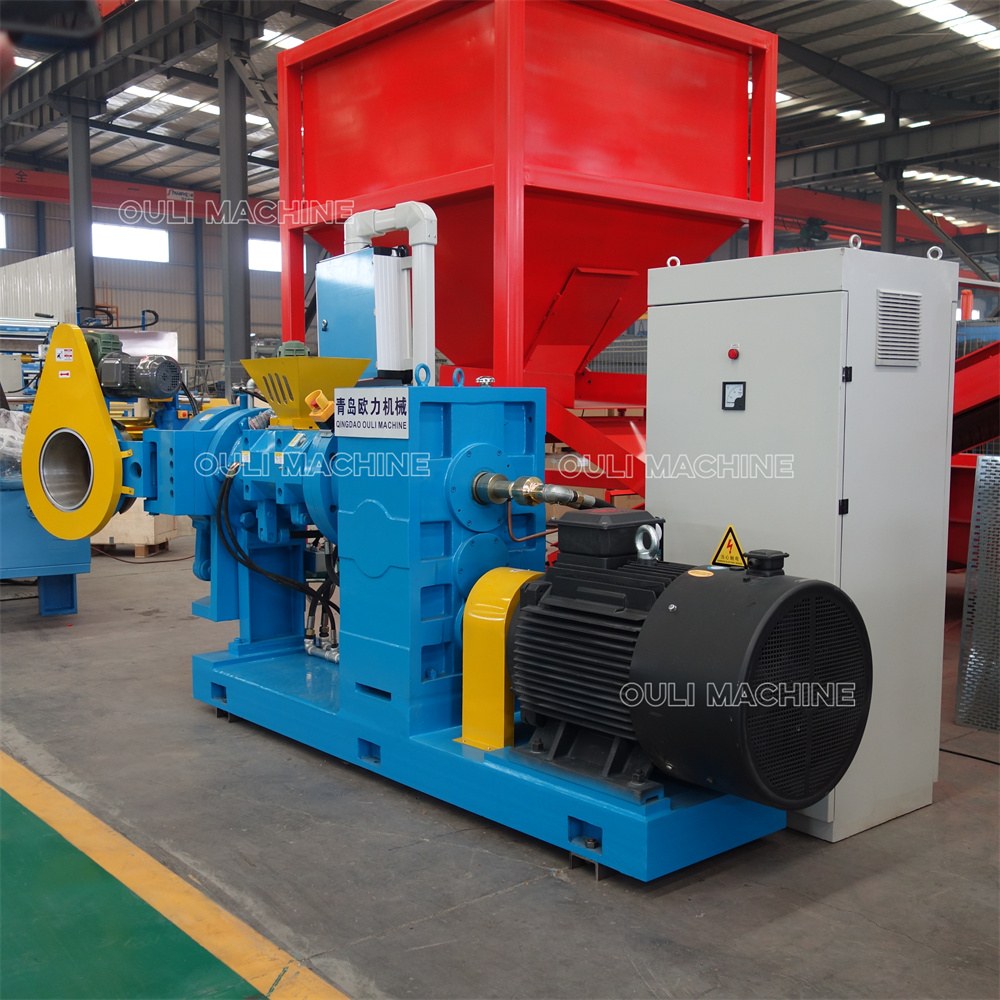 Rubber strainer machine