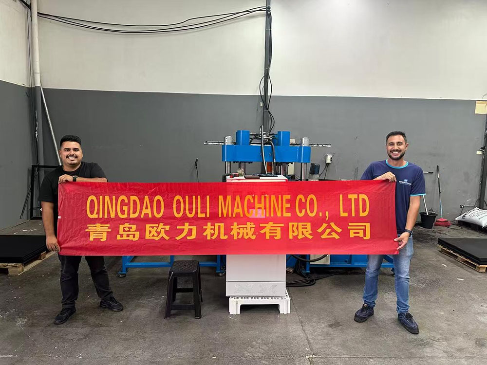 Brazil No.1 rubber floor tile company client sent a machine’s usage...