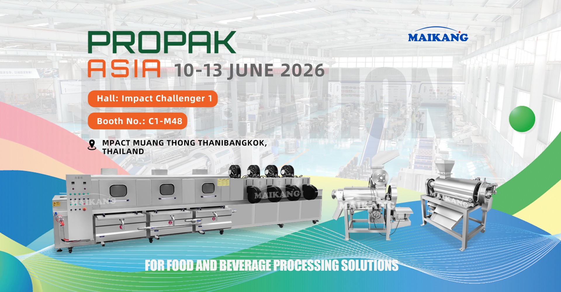 Maikang présentera des solutions complètes de transformation des aliments et des boissons au PROPAK ASIA 2026