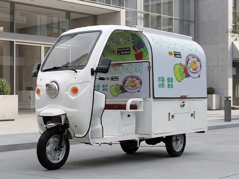 Carrinho de comida triciclo