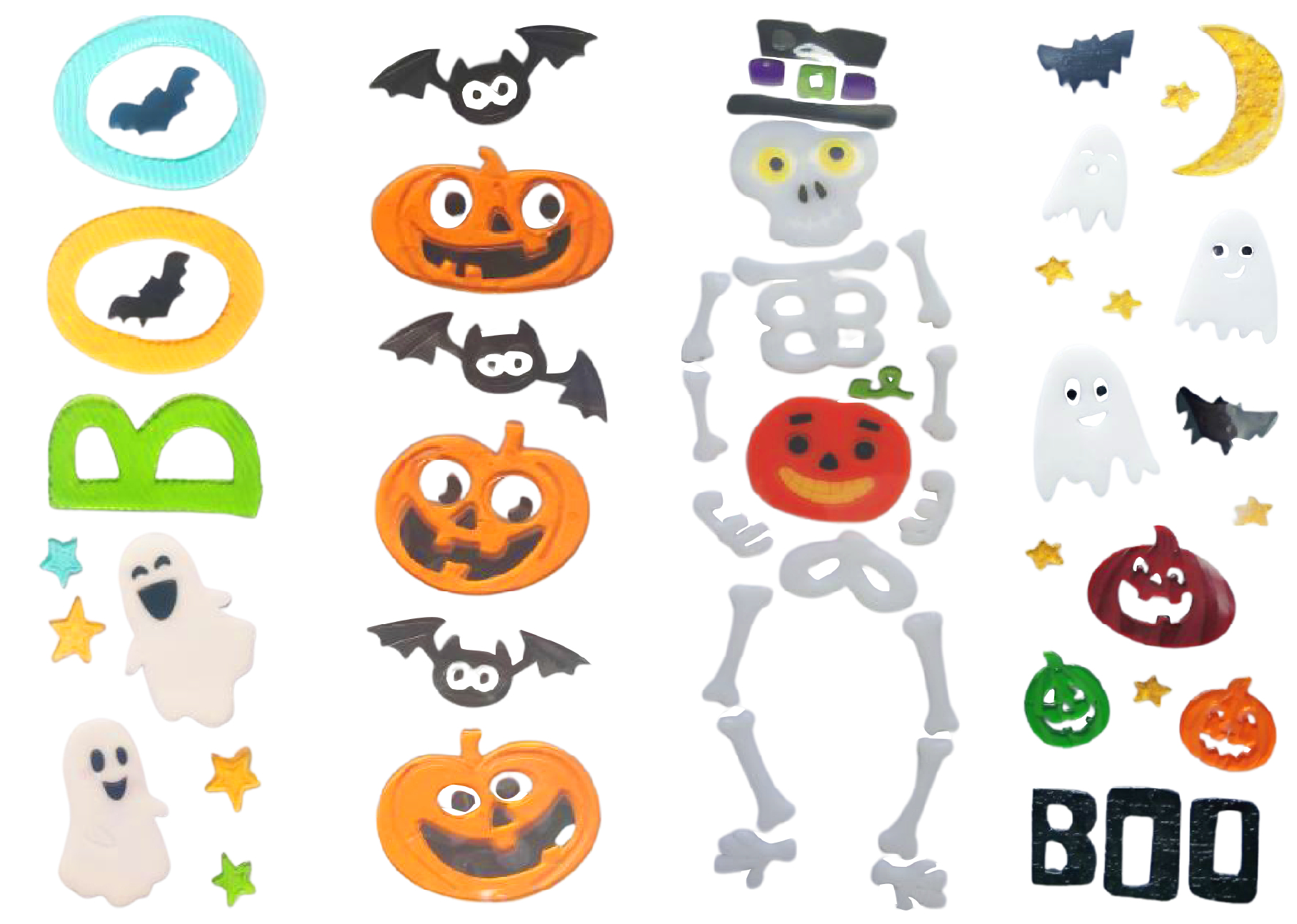 Pegatinas de gel para ventanas de Halloween: fantasmas, calabazas, murciélagos, brujas, gatos, Boo, sangre, decoraciones para fiestas en casa y ventanas