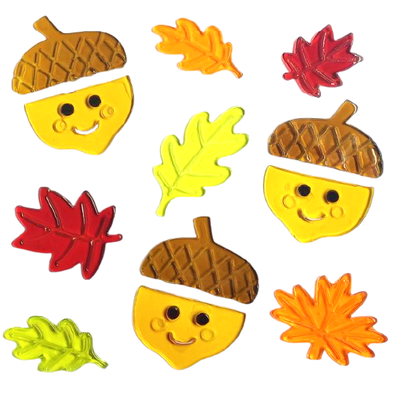 6 hojas de adhesivos de gel otoñales para ventanas de vidrio, adhesivos de gel de otoño y Acción de Gracias, hojas de Hola otoño, calabaza para decoración de ventanas de vacaciones de otoño