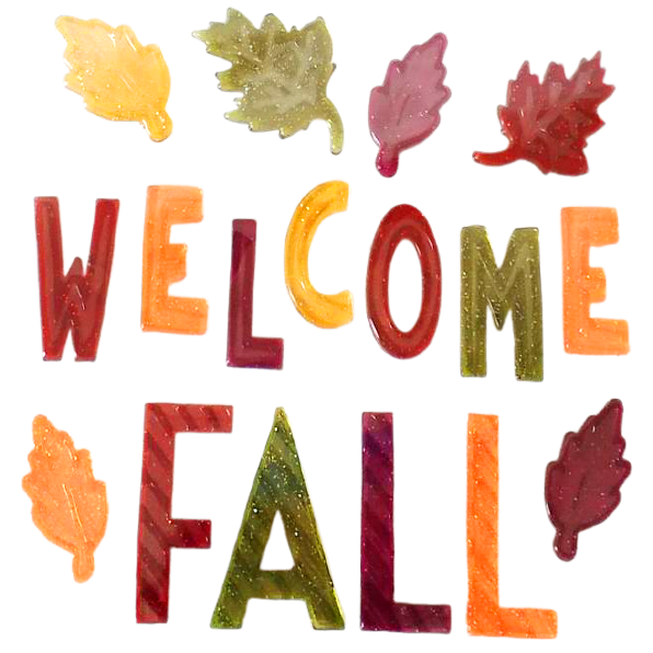 6 hojas de adhesivos de gel otoñales para ventanas de vidrio, adhesivos de gel de otoño y Acción de Gracias, hojas de Hola otoño, calabaza para decoración de ventanas de vacaciones de otoño
