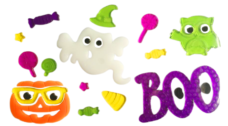 Adhesivos de gel para ventanas de Halloween fantasma calabaza murciélago bruja gato Boo sangre pegatinas decorativas para decoraciones de ventanas de Halloween en el hogar y fiestas