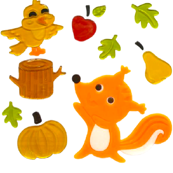 6 láminas de pegatinas de gel de otoño para ventanas de vidrio, pegatinas de gel de otoño y Acción de Gracias, hojas de Hola otoño, calabaza para decoración de ventanas en fiestas de otoño