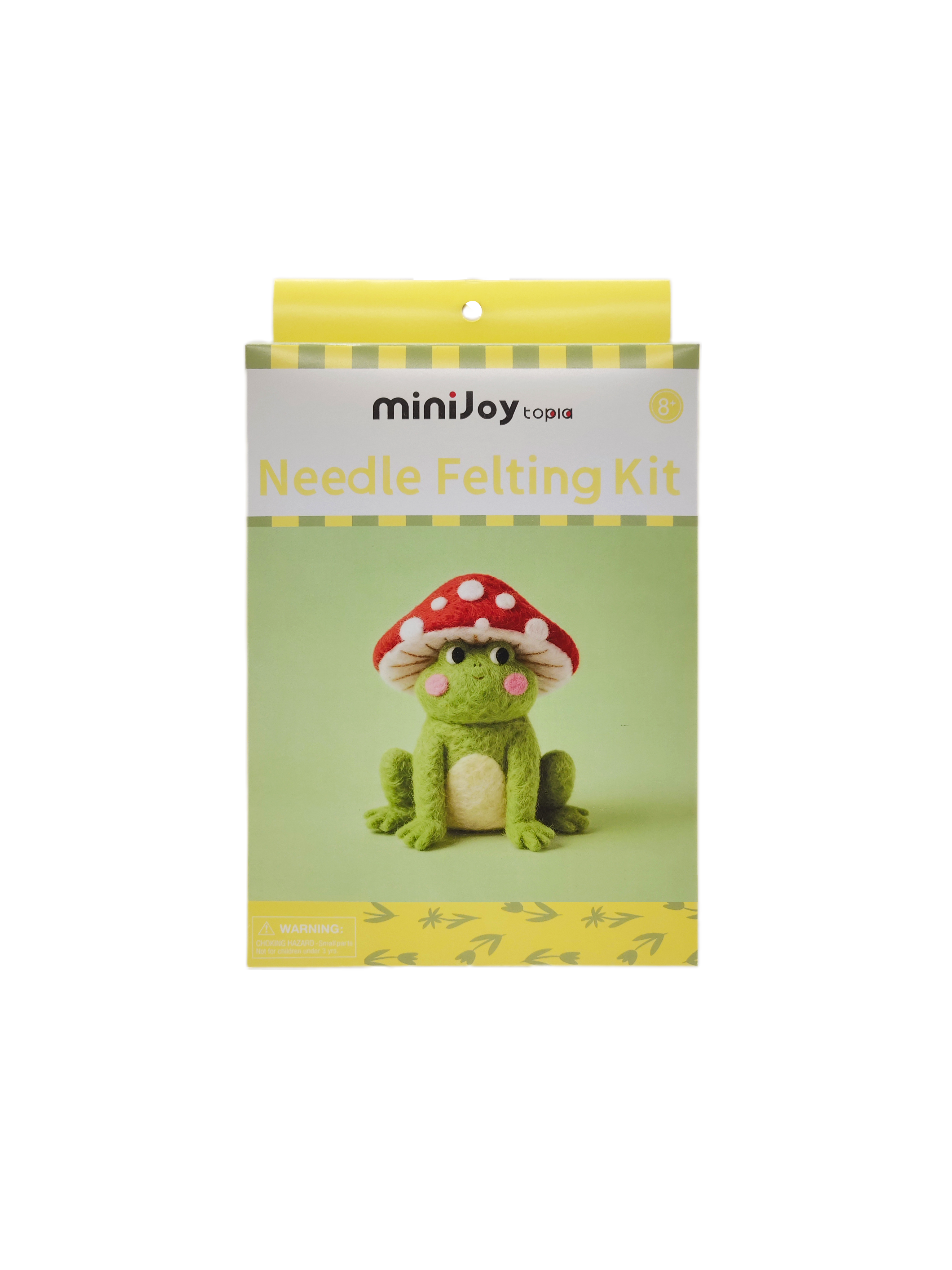 Kit de fieltrado con aguja de rana hongo linda, set de manualidades DIY de fieltro de lana con herramientas, alfombrilla de espuma e instrucciones, kit de muñeco animal apto para principiantes, llavero o regalo decorativo hecho a mano para adultos, Navidad, cumpleaños