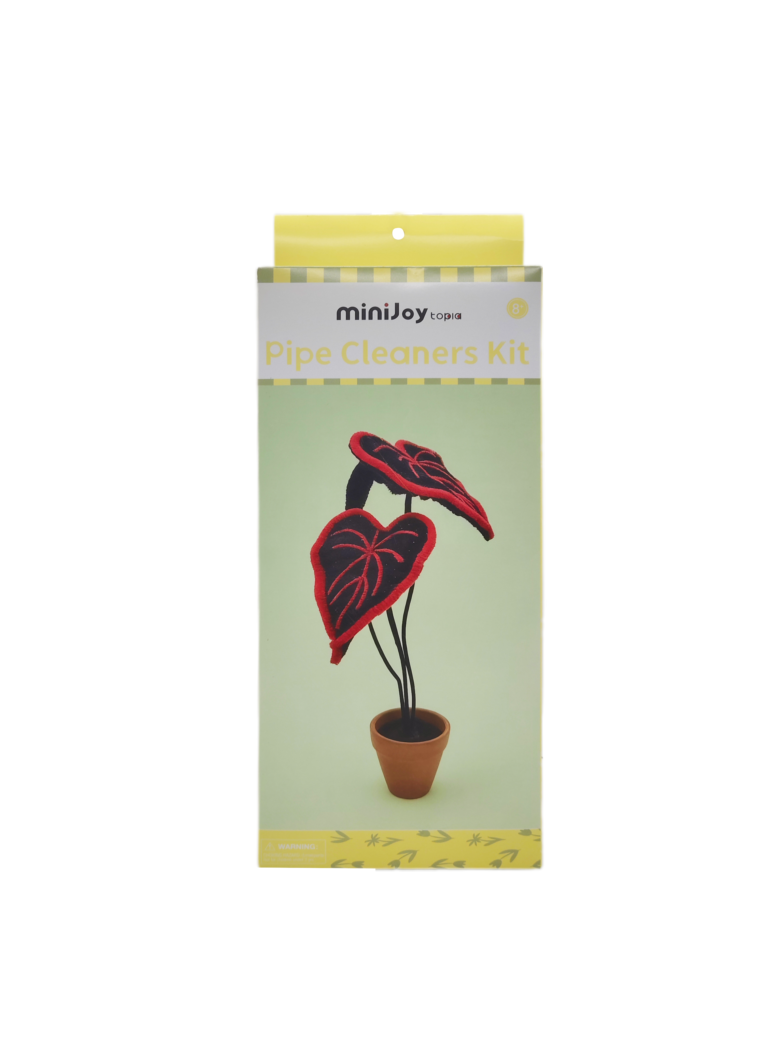 Kit de manualidades con limpiapipas, set DIY de tallos de chenilla de planta de anturio negro y rojo, suministros artísticos creativos para decoración de habitaciones, kit de manualidades al por mayor para niños y adultos, regalo gótico para amantes de las plantas