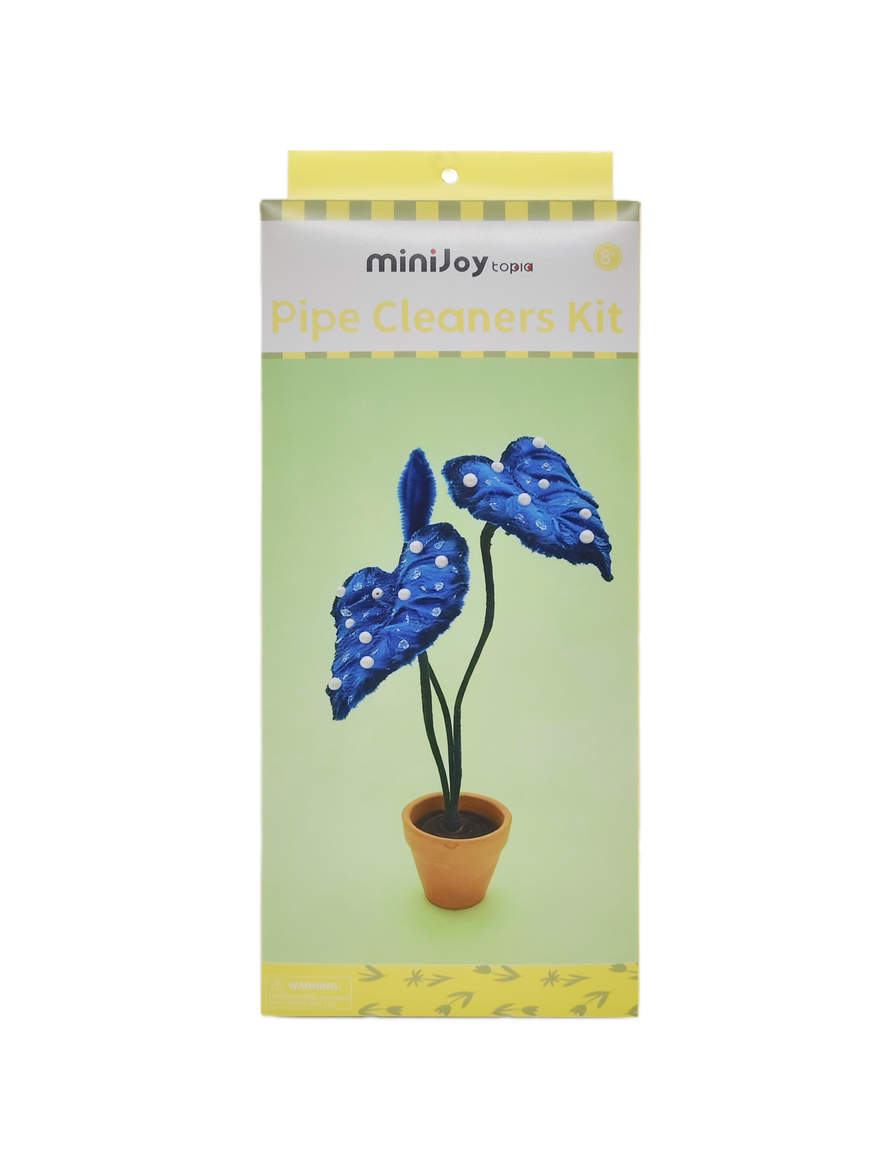Kit de manualidades con limpiapipas, set DIY de planta monstera azul con tallos de chenilla, creativos materiales de arte para decoración de habitaciones con perlas e instrucciones, kit de manualidades a granel de 200pcs para niños y adultos, regalo DIY único para amantes de las plantas
