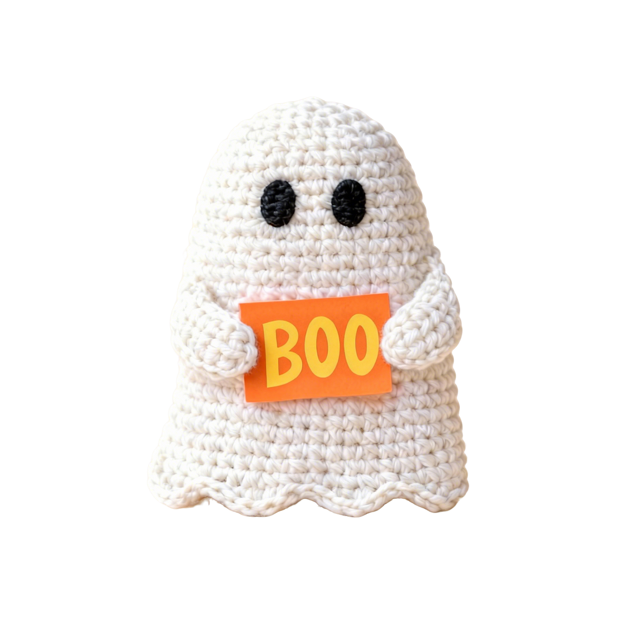 Kit de fantasma de crochet con letrero 