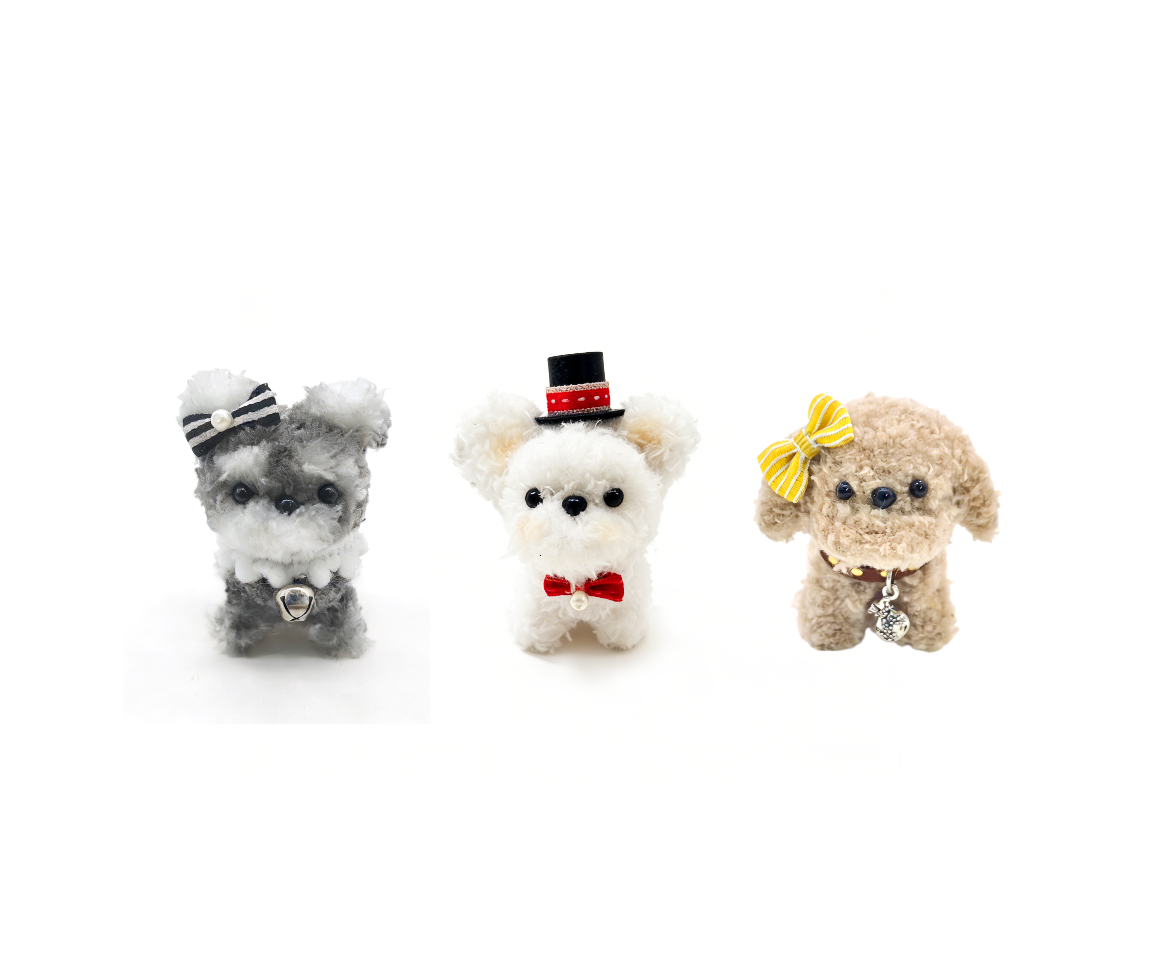 Kit de manualidades de perros con limpiapipas, set DIY 3 en 1 de cachorros caballerosos con tallos de chenilla, con pajarita, sombrero de copa y atuendos con cascabel, suministros de arte para decoración creativa de habitaciones, kit de manualidades al por mayor para niños y adultos, set de regalo para amantes de los perros