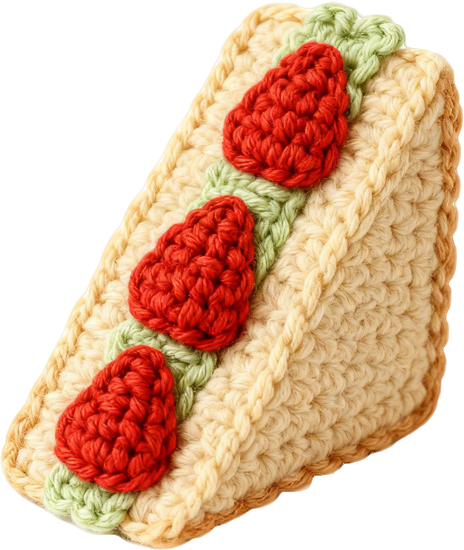 Kit de sándwich de tarta de fresa a crochet, set DIY de postre amigurumi con hilo, gancho e instrucciones, manualidad de comida apta para principiantes, decoración artesanal para cocina o regalo para panaderos y amantes de lo dulce
