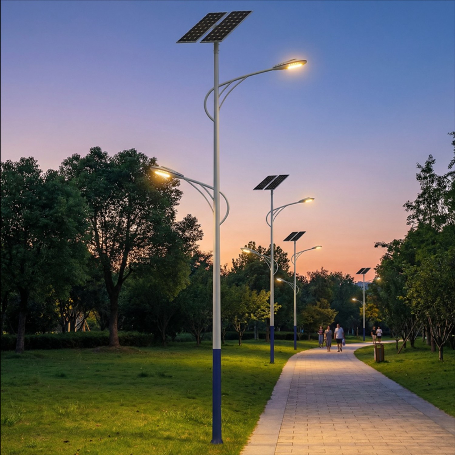 Dual LED arm, IP65 waterproof solar street light