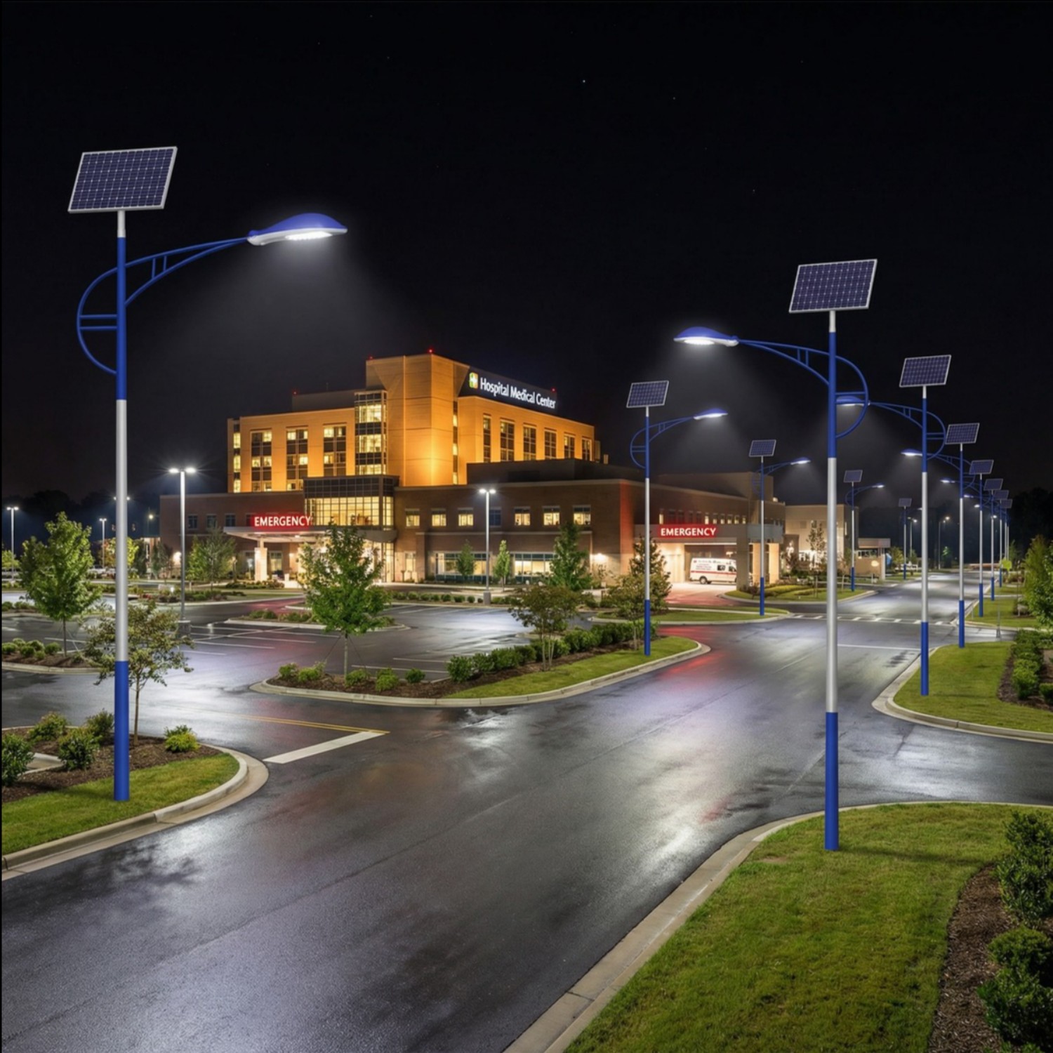 100W split type, monocrystalline silicon panel, aluminum shell, IP65 waterproof solar LED street light