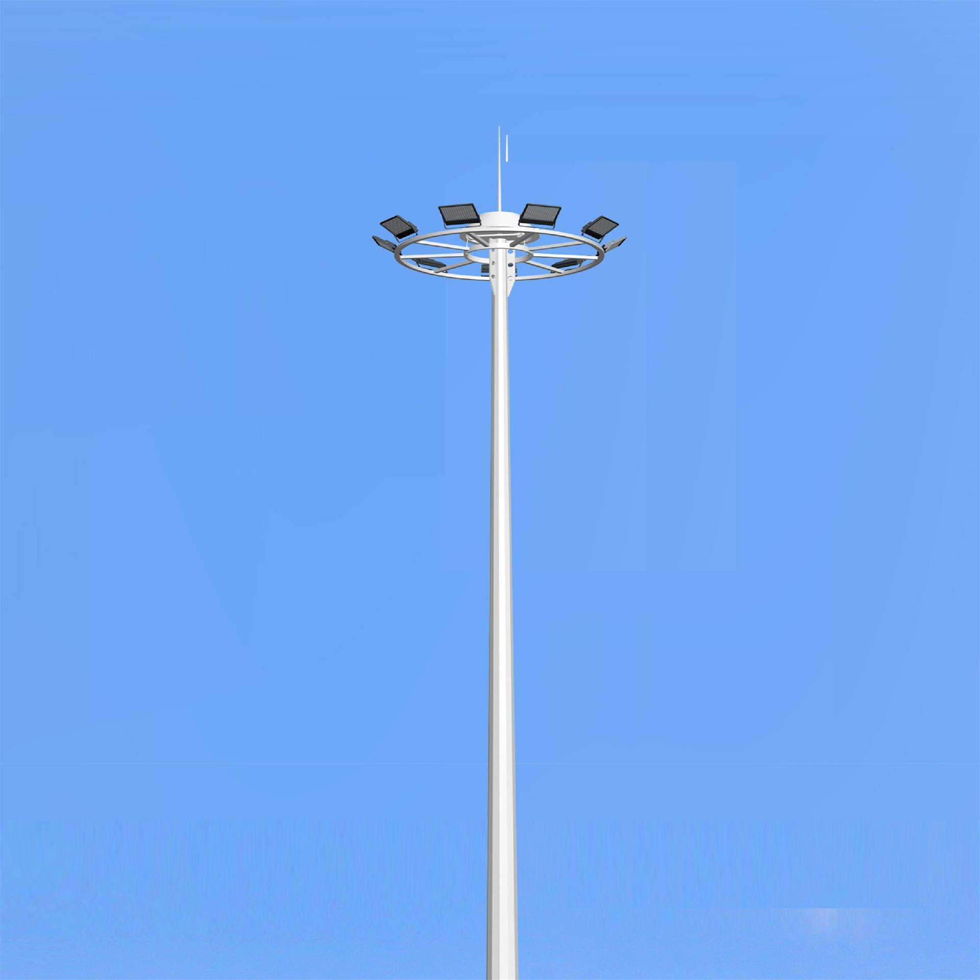 LED street lamp post, 20m 25m 30m, galvanized high pole lighting lamp post, equipped with 500w, 600w, 800w high-power lamps