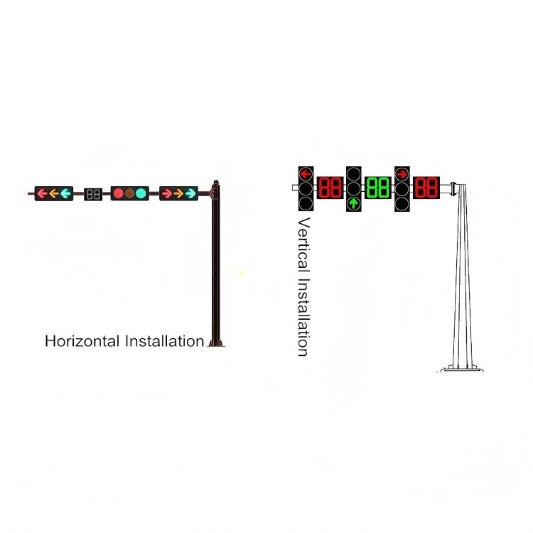 Waterproof IP67, time counter, LED traffic signal light