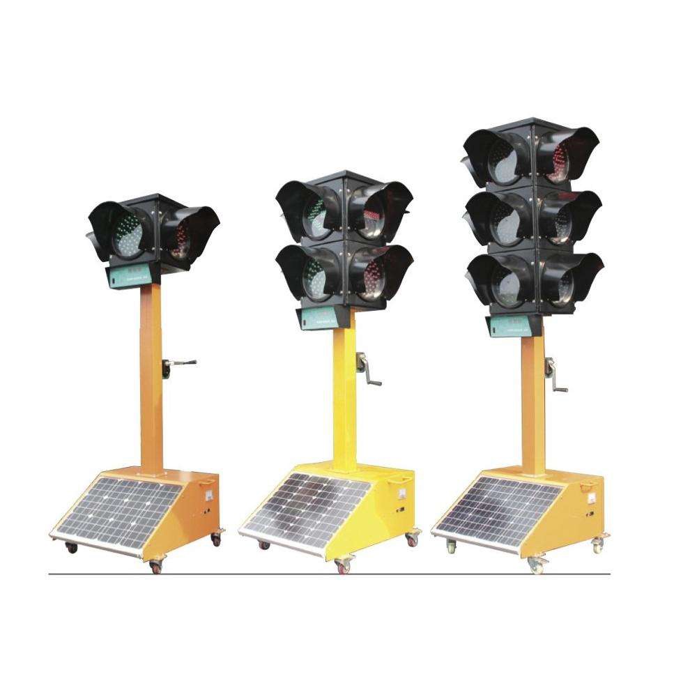 Portable traffic light with intelligent LED and solar panel