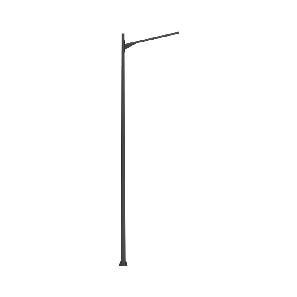Galvanized steel square outdoor street lamp pole 3m-14m