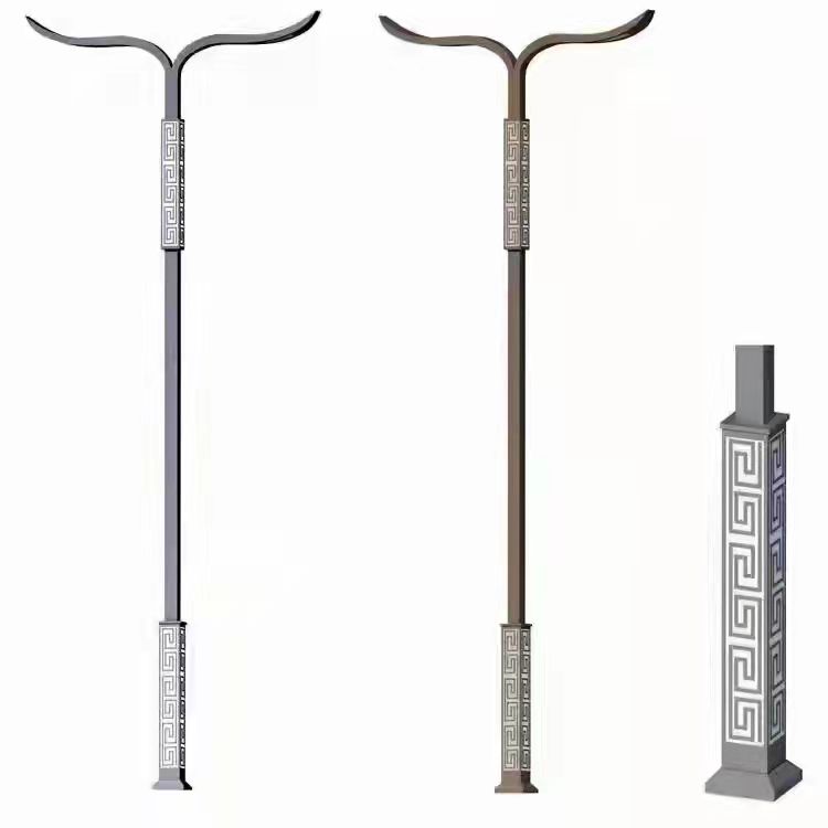 Design road light pole, galvanized steel pole 5m, 6m, 7m, 8m, 10m