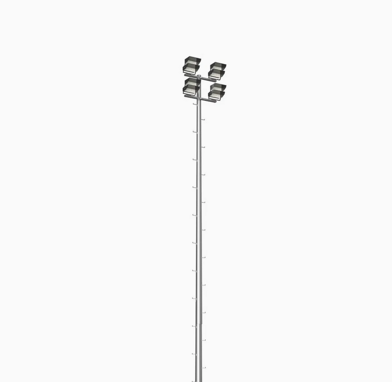 High mast aluminum galvanized street lamp post 15m to 50m