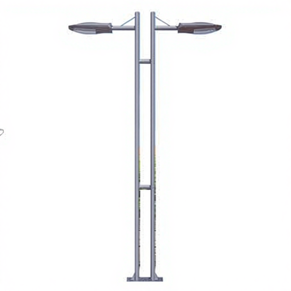 Polygonal, IP65, AC, LED street light pole