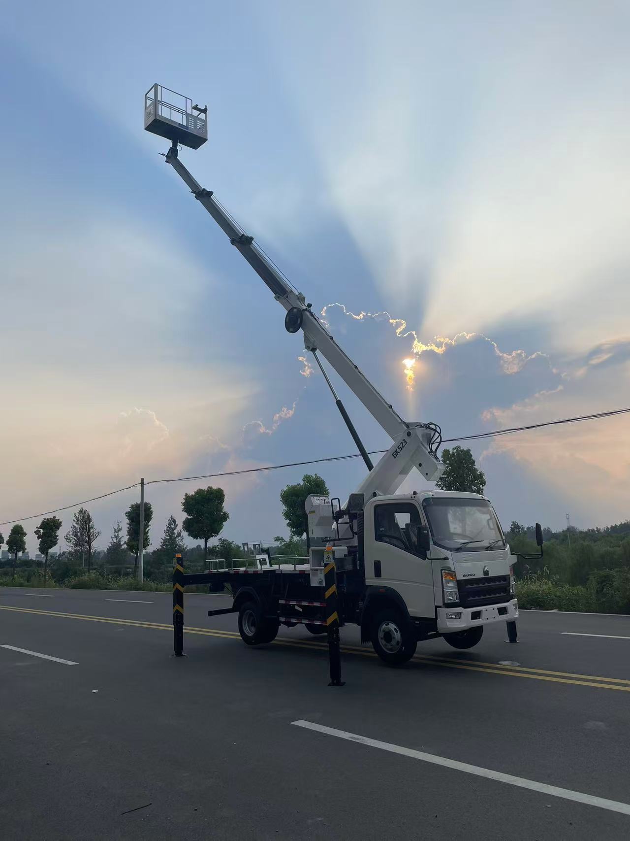 Aerial work platform truck