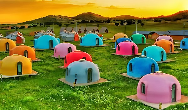 Constructing super insulated passive energy-saving camp hotel rooms using Duogebao EPS modules, in compliance with government energy-saving building requirements