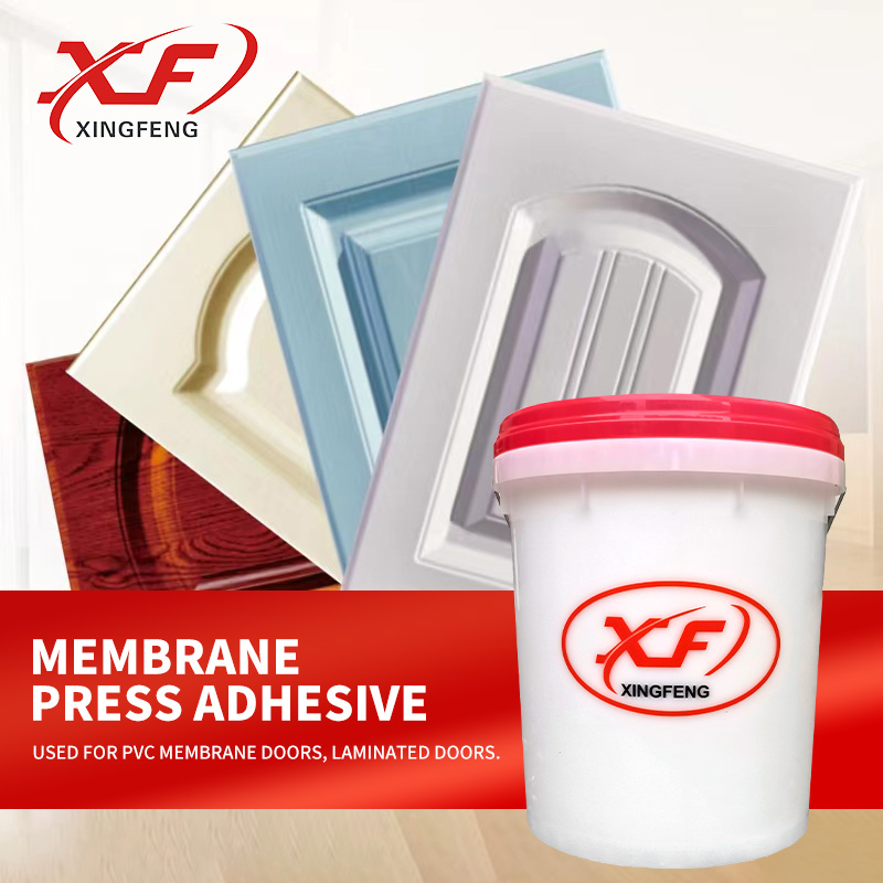 Adhésif pour presse à membrane pour portes en PVC