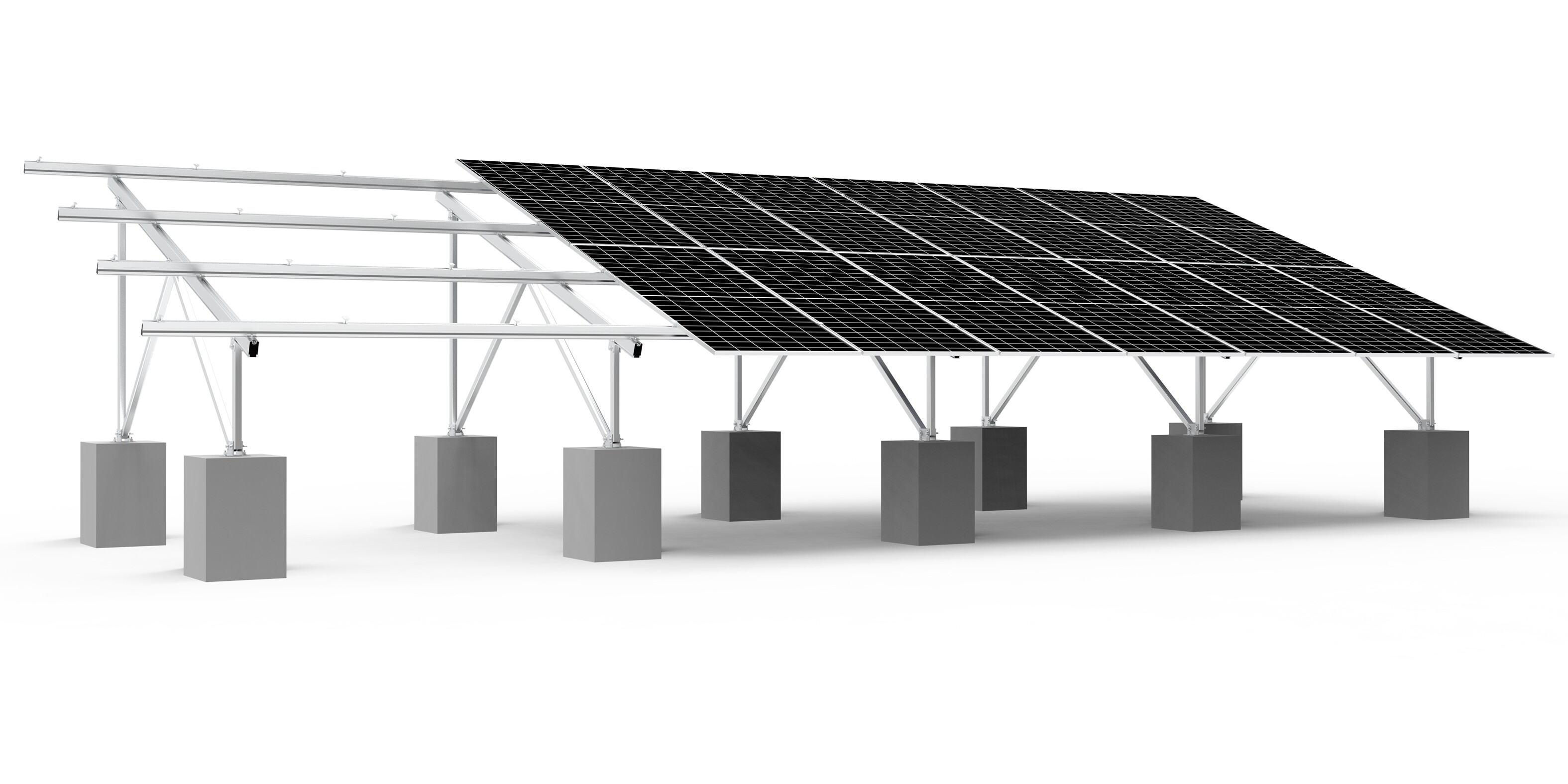 톤코르 알루미늄 듀얼 파일 콘크리트 기초 마운트