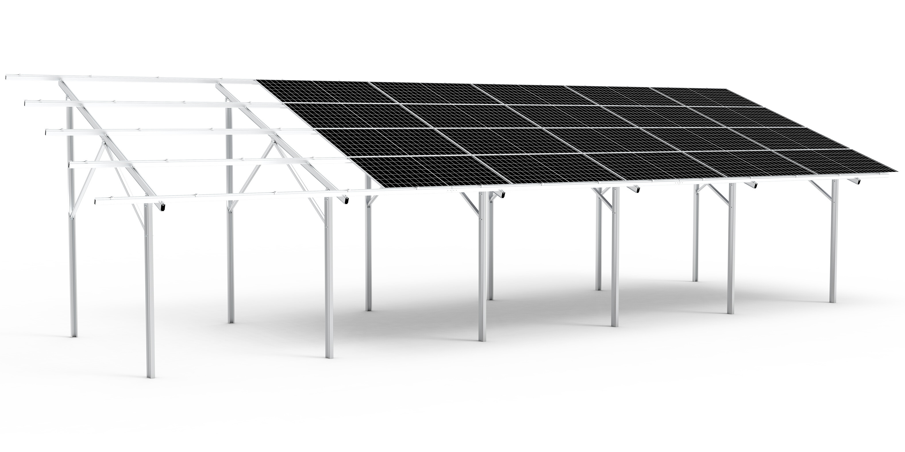 TonKor 지상 마운트 알루미늄 이중 기둥 파일 기초