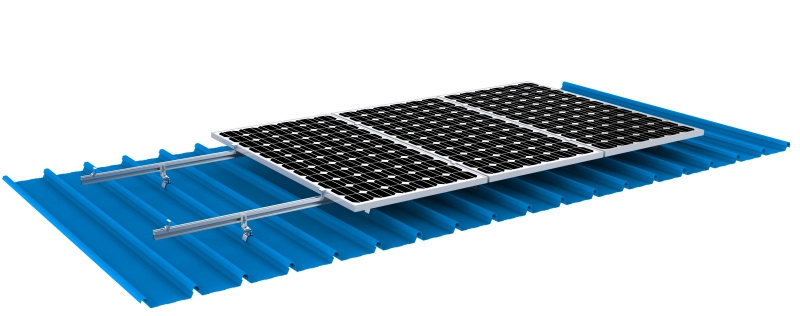 Sistema de Barandilla Solar para Techos de Metal TonKor – Montaje con Abrazaderas No Penetrantes