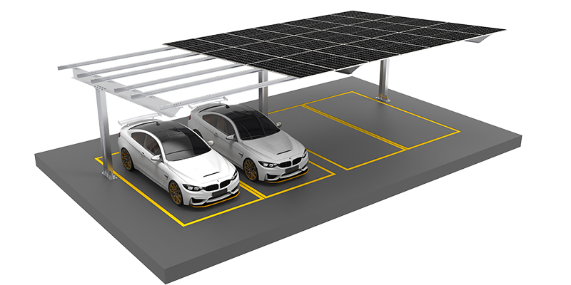 Serie de Carport Solar TonKor de Pilar Único