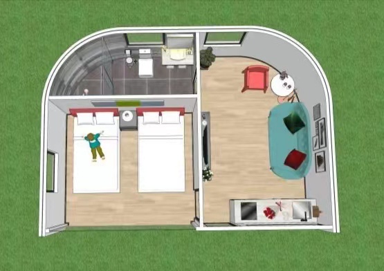Dorebo 44 ㎡ cave style EPS dome house module house