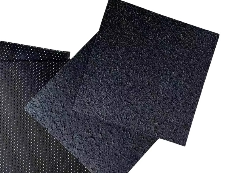 Textured surface HDPE geomembrane