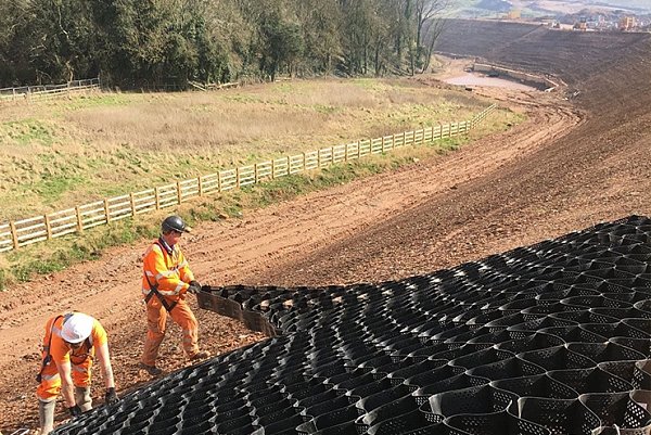 Geocell Installation for Slope Stabilization and Erosion Control