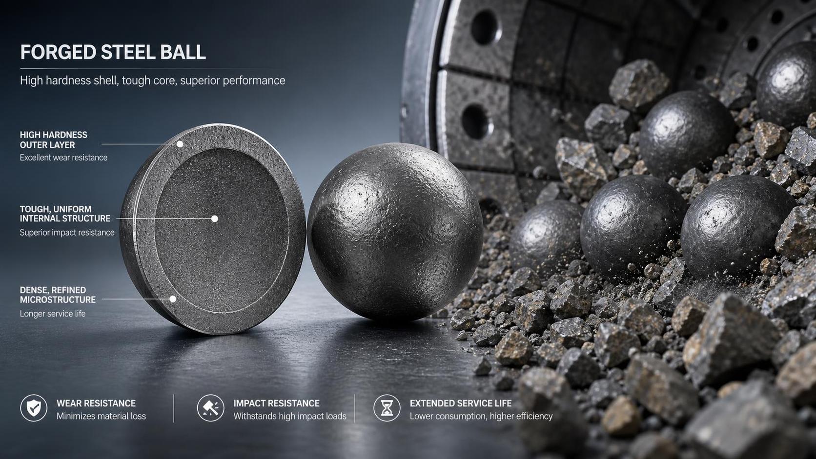How Surface Hardness and Core Toughness Work in Forged Steel Balls